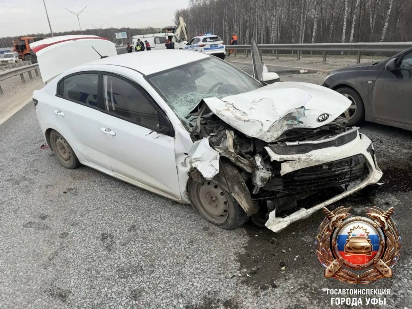 Под Уфой произошло ДТП с участием пяти транспортных средств