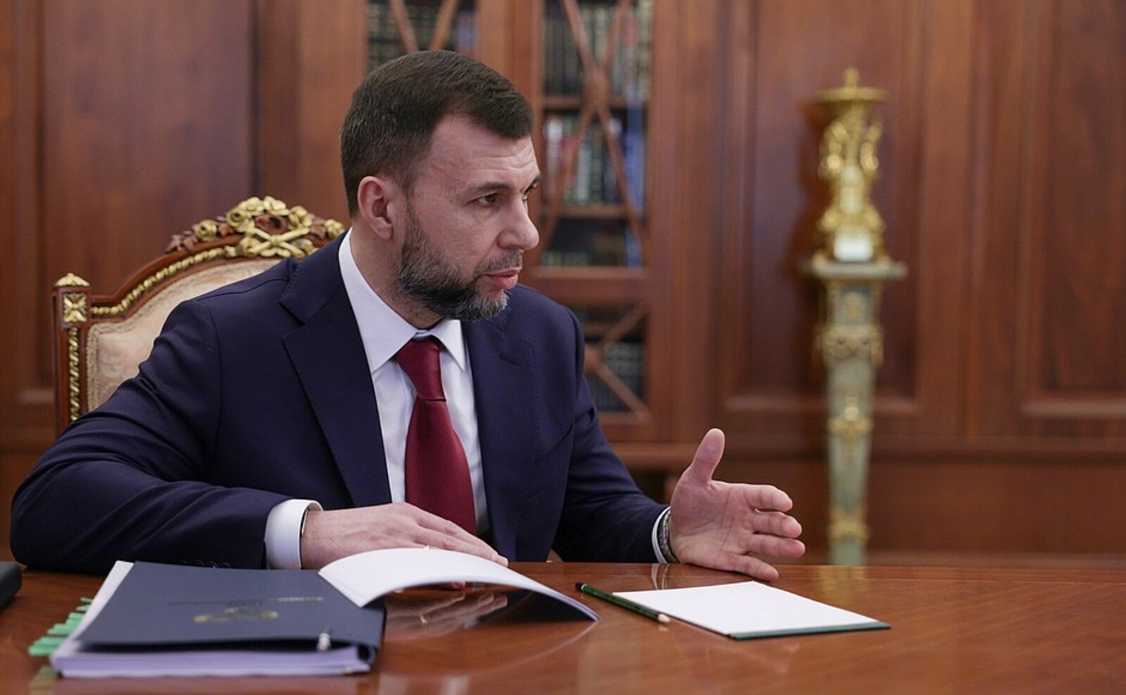 Встреча Владимира Путина с главой Донецкой Народной Республики Денисом Пушилиным