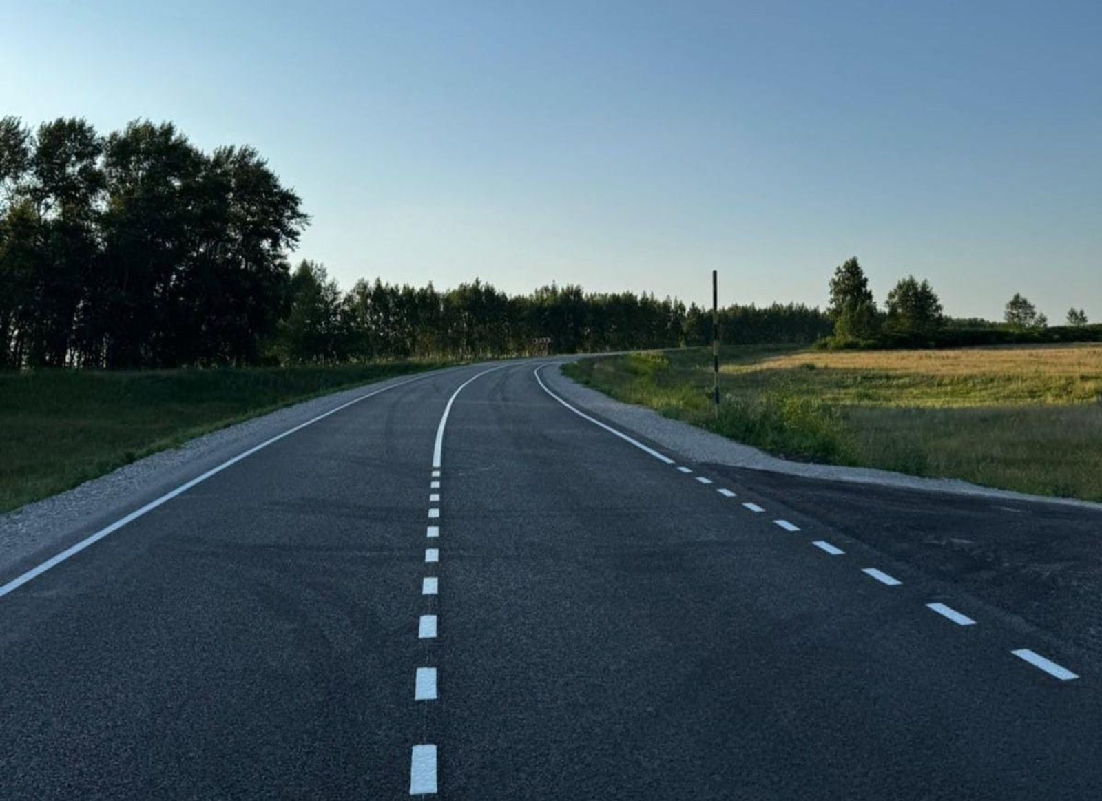 В Башкирии по нацпроекту отремонтировали участок трассы Шаран − Новобалтачево