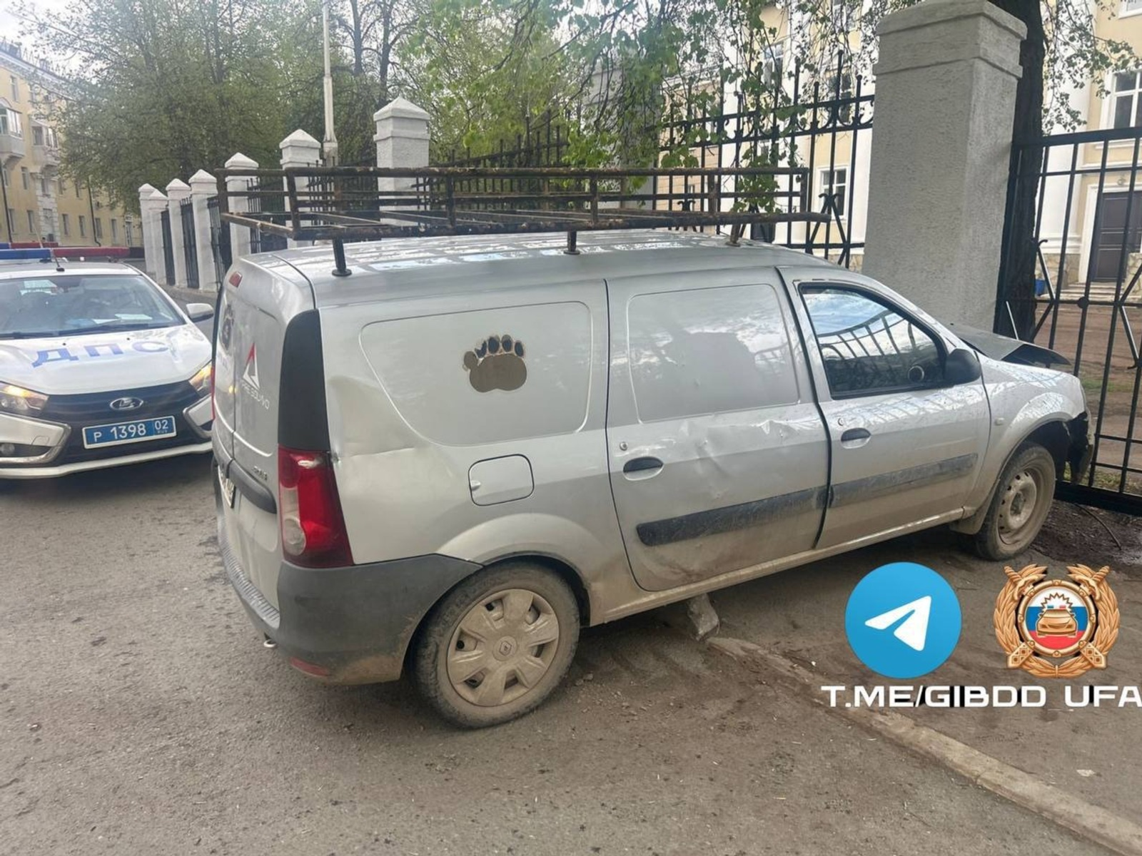 Нетрезвый уфимец въехал в бетонное ограждение