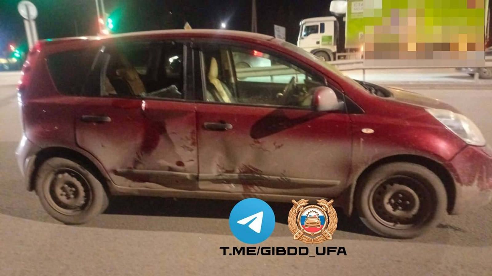 В Уфе водитель Nissan Note столкнулся с питбайком