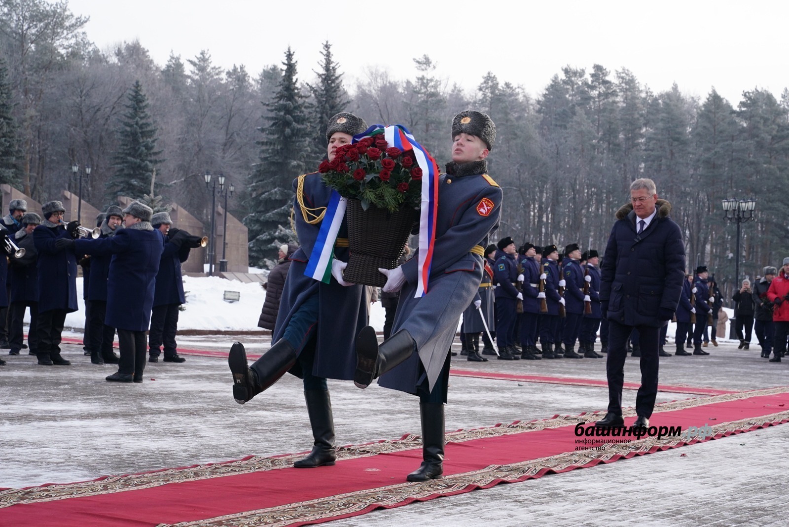 Хабиров участие в торжественной церемонии, посвященной Дню защитника Отечества