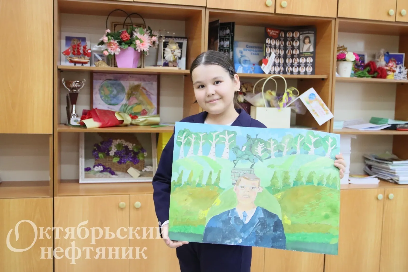 Школьница из Октябрьского лично вручит свой рисунок Главе Башкирии